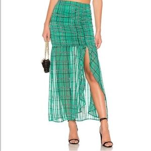 NWOT House of Harlow x Revolve Marshall skirt in check shadow stripe XS